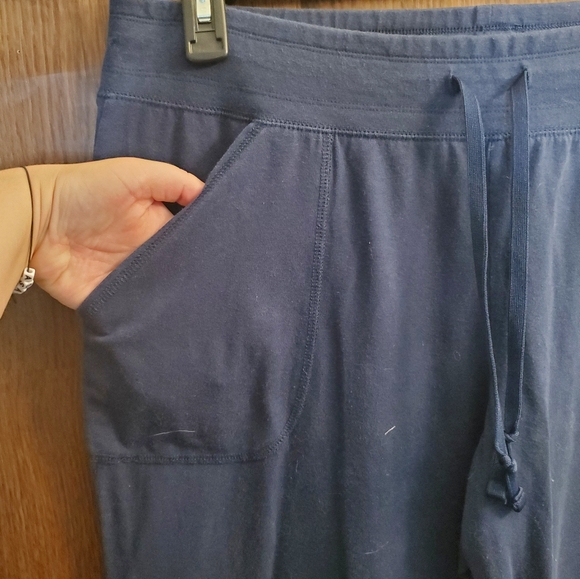 Athletic Blue Sweat Pants with Tie - Picture 4 of 7